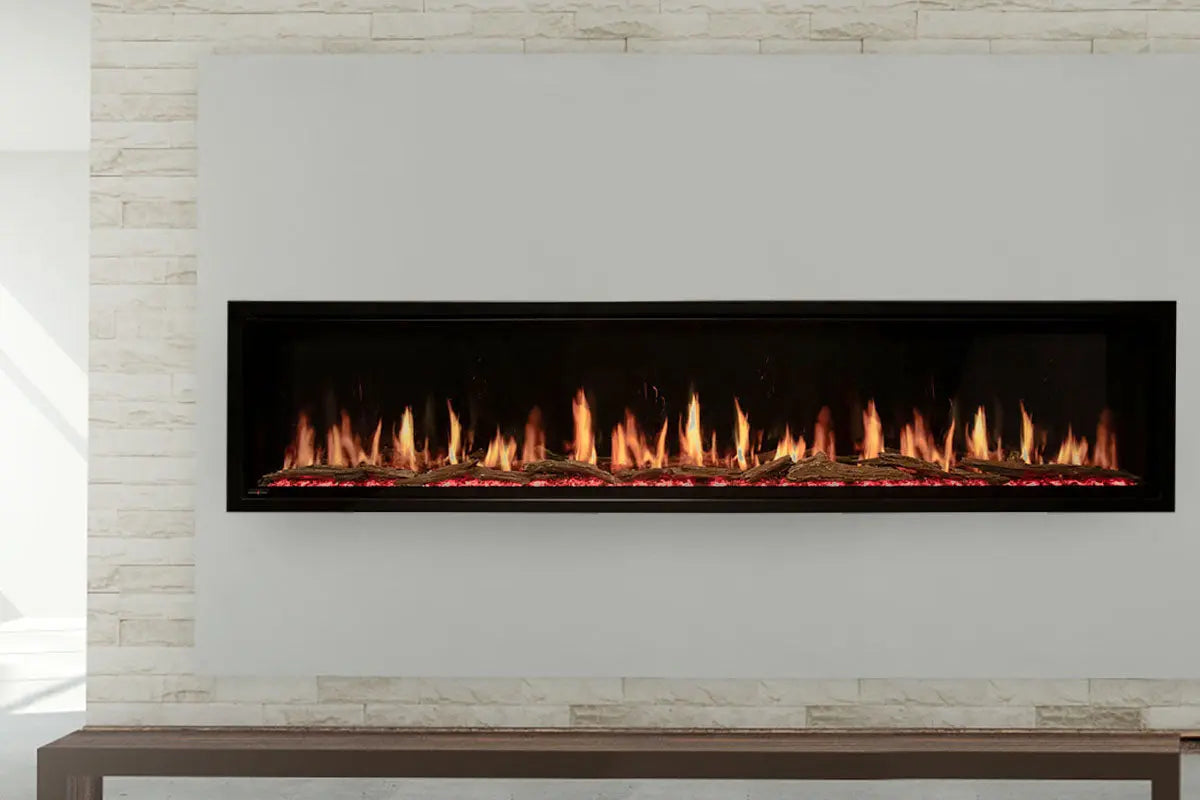 Modern Flames Orion Slim 100" Heliovision Virtual Recessed / Wall Mount Electric Fireplace - Agent BBQ