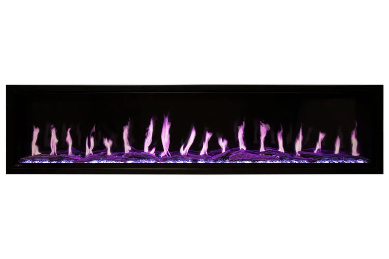 Modern Flames Orion Slim 60" Heliovision Virtual Recessed / Wall Mount Electric Fireplace - Agent BBQ