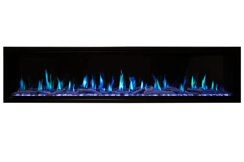Modern Flames Orion Slim 60" Heliovision Virtual Recessed / Wall Mount Electric Fireplace - Agent BBQ