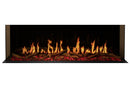 Modern Flames Orion Multi 88'' Heliovision Electric Fireplace Wall Mount Studio Suite | Weathered Walnut - Agent BBQ