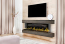 Modern Flames Orion Multi 73'' Heliovision Electric Fireplace Wall Mount Studio Suite | Driftwood Gray - Agent BBQ