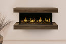 Modern Flames Orion Multi 88'' Heliovision Electric Fireplace Wall Mount Studio Suite | Weathered Walnut - Agent BBQ