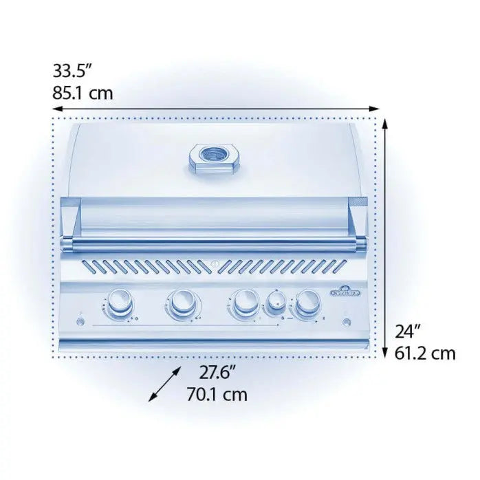 Napoleon 700 Series 5-Burner 32-Inch Built-In Natural Gas Grill w/ Rotisserie & SafetyGlow - BIG32RBSS-1 Napoleon