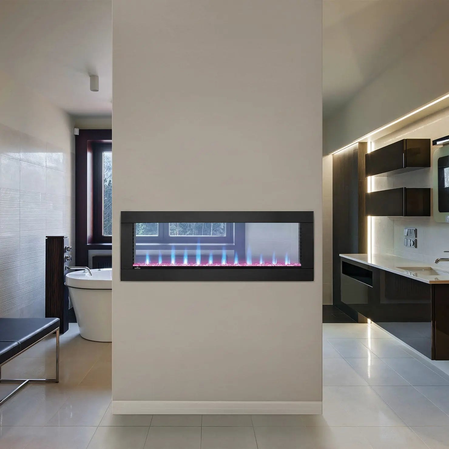 Napoleon Clearion Elite 50'' See Thru Electric Fireplace Napoleon