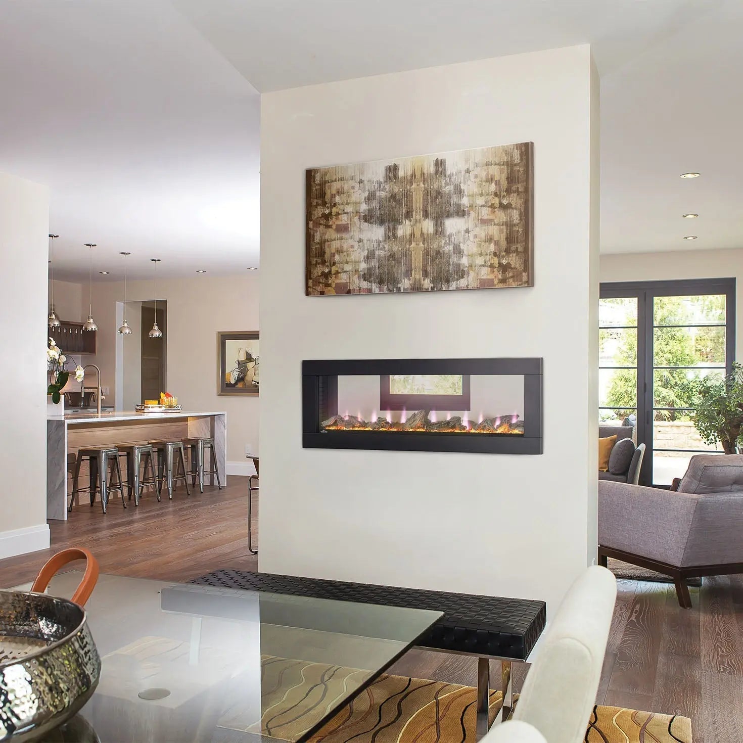 Napoleon Clearion Elite 50'' See Thru Electric Fireplace Napoleon
