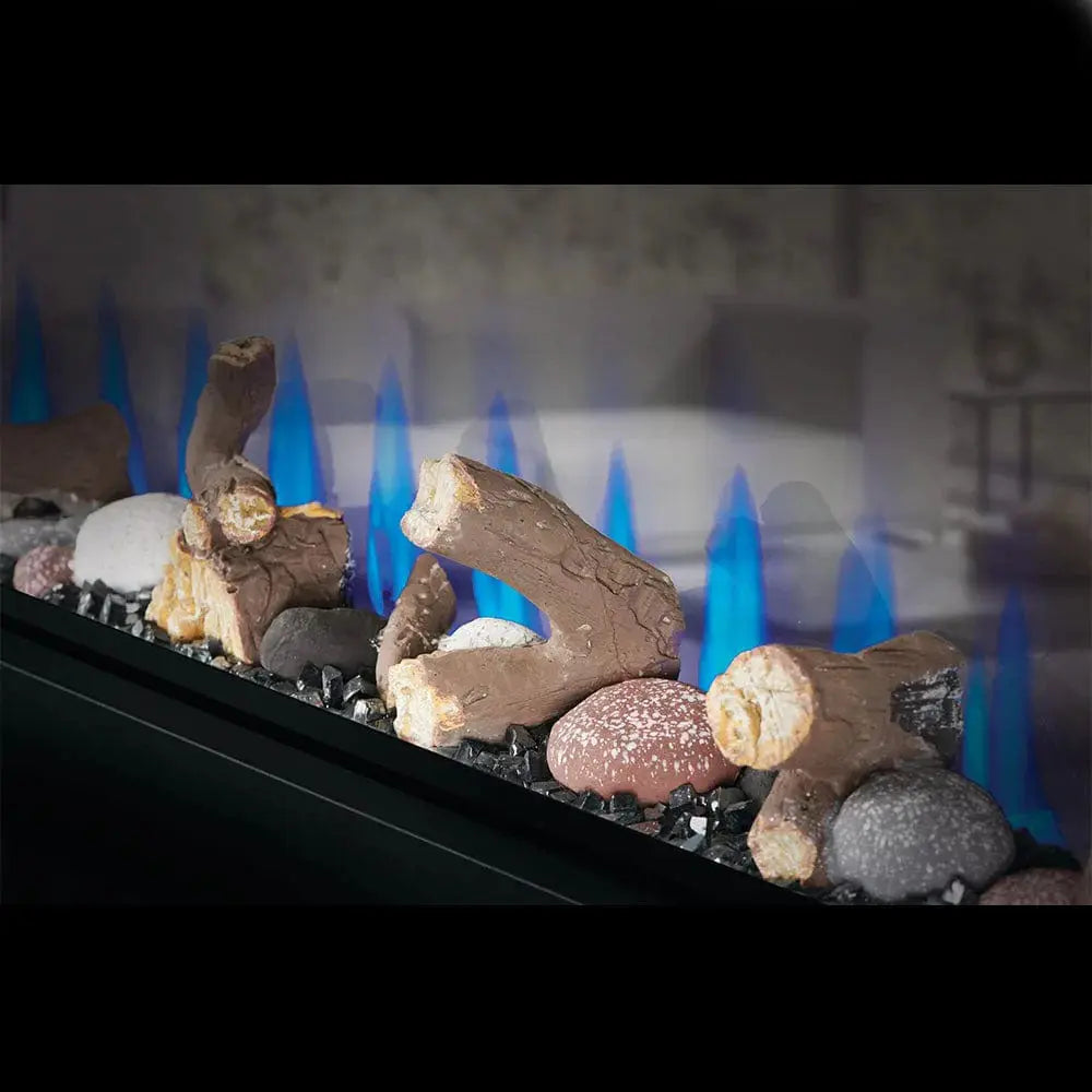 Napoleon Clearion Elite 50'' See Thru Electric Fireplace in Stainless Steel Napoleon