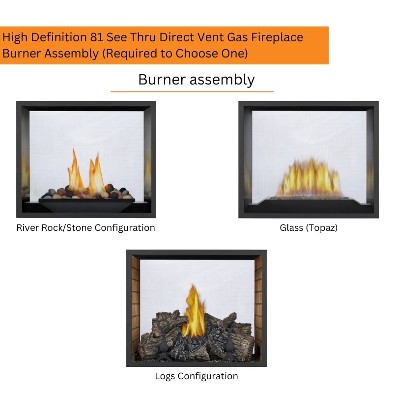 Napoleon High Definition 81 See Thru Direct Vent Gas Fireplace | HD81NT-1 Napoleon