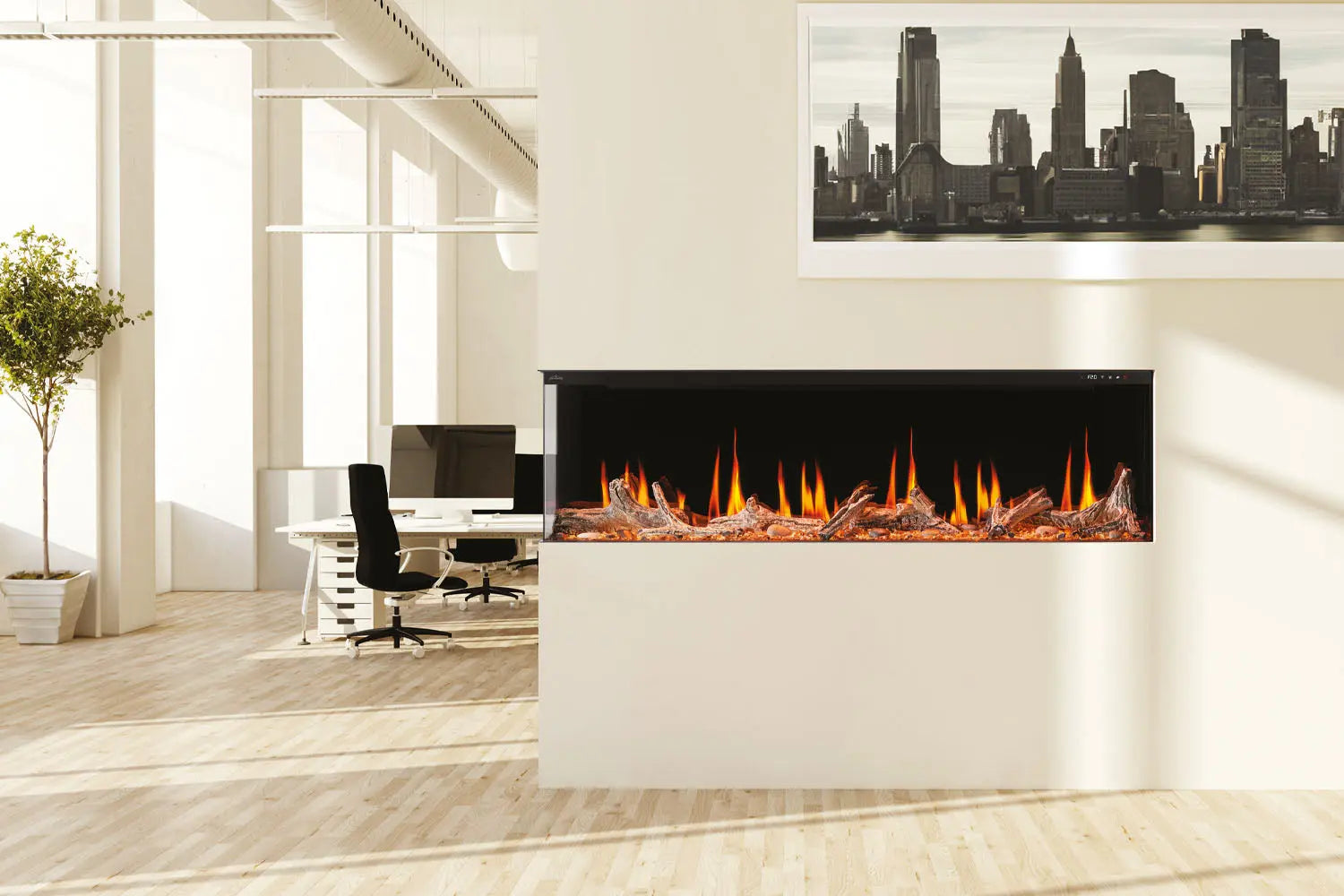 Napoleon Luminex 65" LCD Virtual Smart Multi-Sided Built In Electric Fireplace Napoleon
