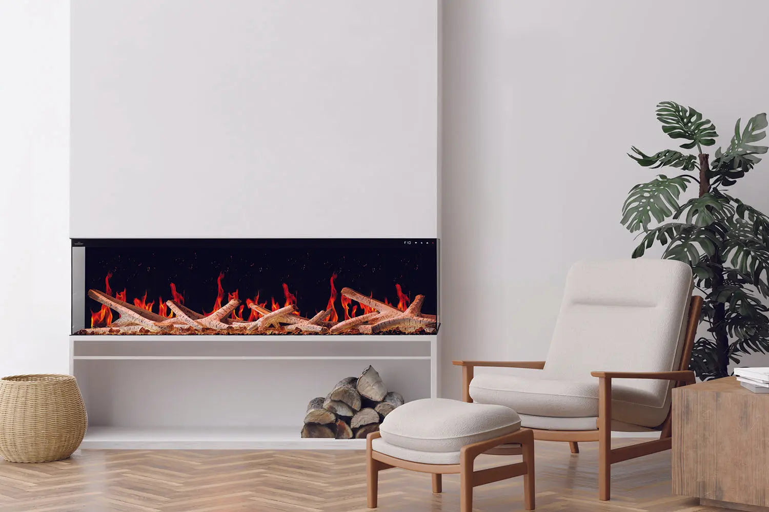 Napoleon Luminex 65" LCD Virtual Smart Multi-Sided Built In Electric Fireplace Napoleon