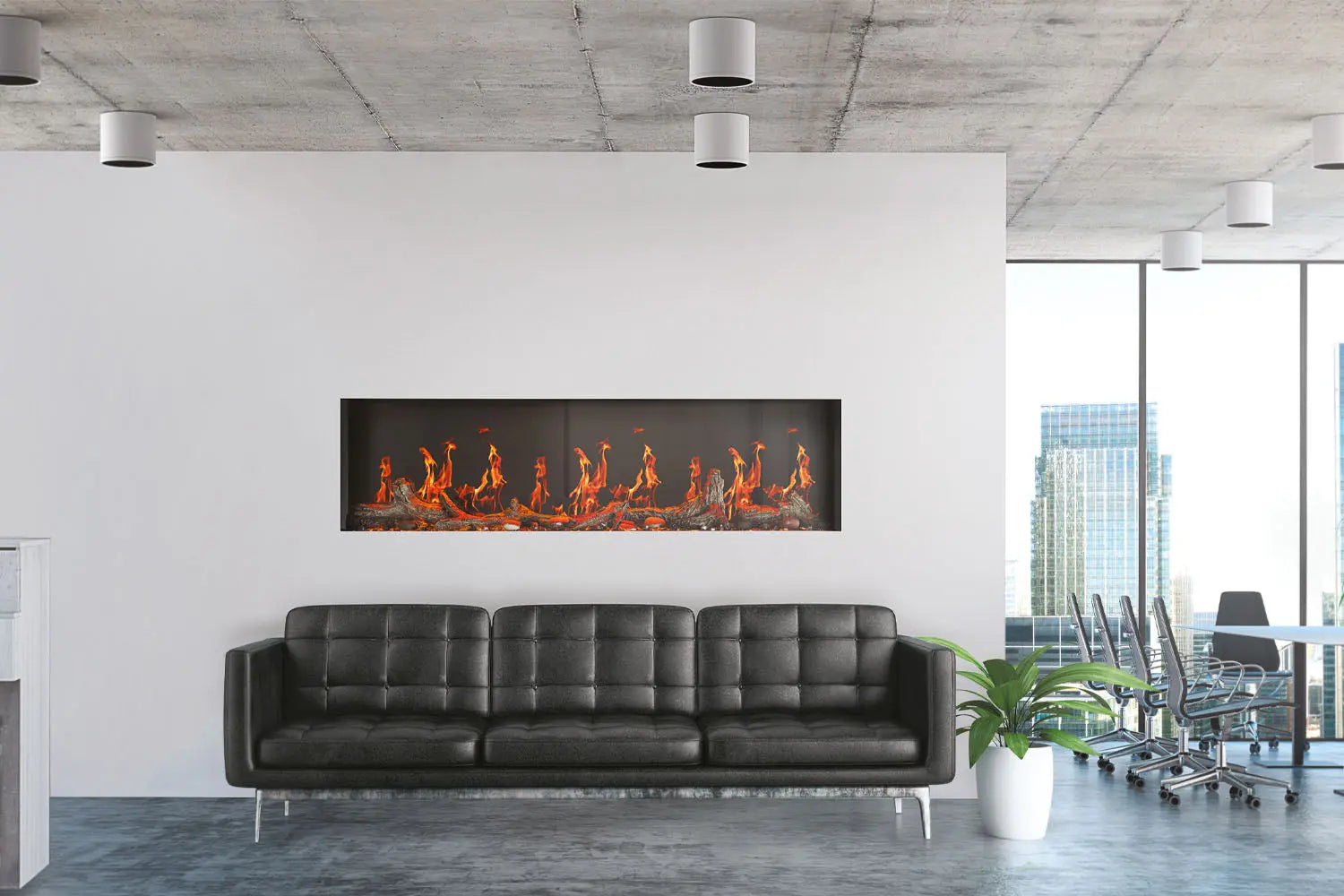 Napoleon Luminex 65" LCD Virtual Smart Multi-Sided Built In Electric Fireplace Napoleon