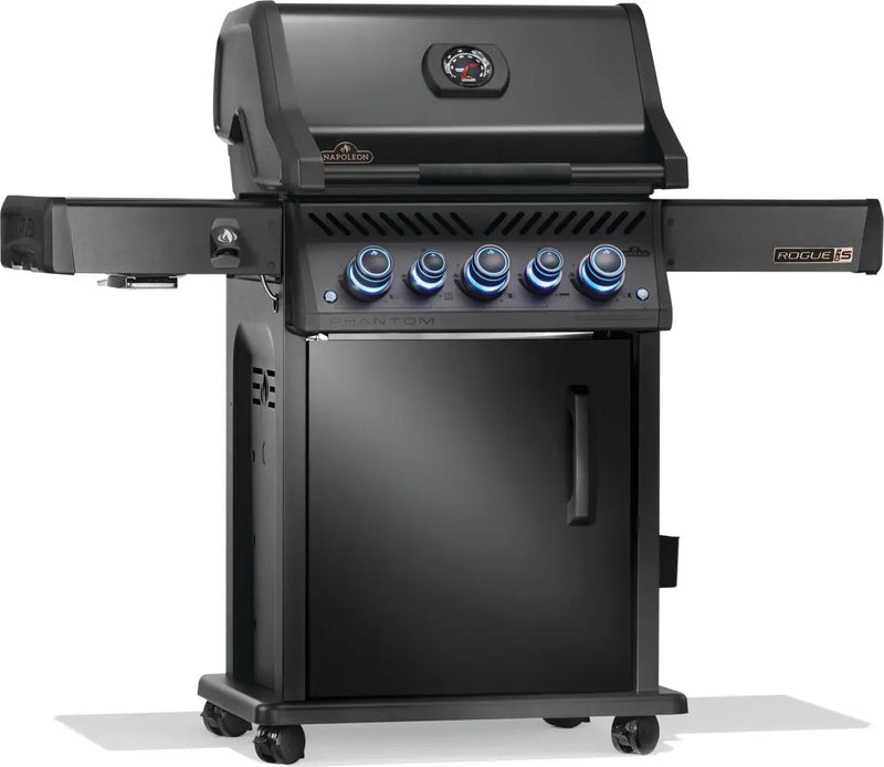 Napoleon Rogue PRO-S Phantom 425 3-Burner Natural Gas Grill w/ Side Burner & SafetyGlow - RPS425RSIBK-2-PHM Napoleon