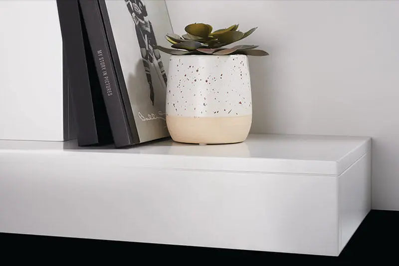 Napoleon Stylus Cara Elite Smart 60'' White Wall Mount Electric Fireplace with Shelf Napoleon