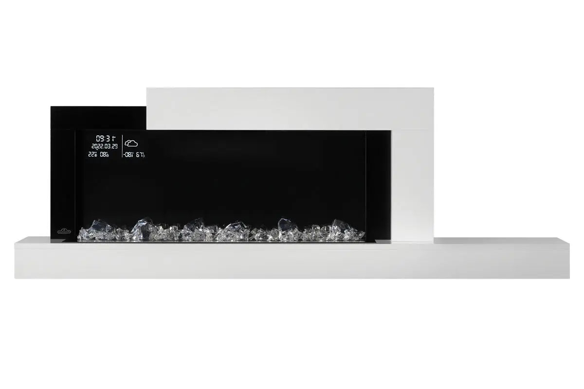 Napoleon Stylus Cara Elite Smart 60'' White Wall Mount Electric Fireplace with Shelf Napoleon
