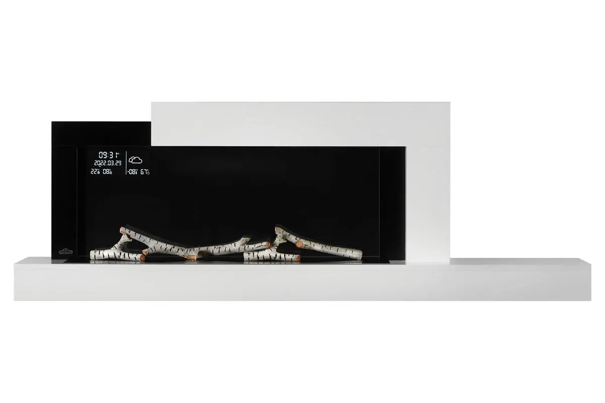 Napoleon Stylus Cara Elite Smart 60'' White Wall Mount Electric Fireplace with Shelf Napoleon