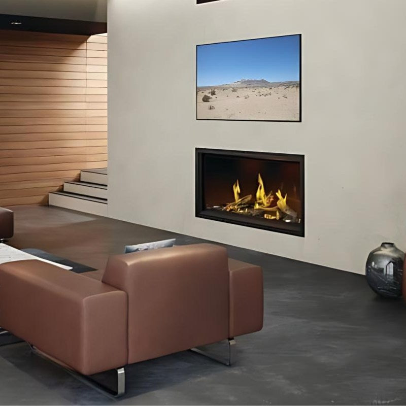 Napoleon Tall Vector with Luminous Logs 50" Direct Vent Linear Gas Fireplace Napoleon