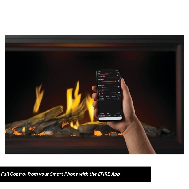 Napoleon Tall Vector with Luminous Logs 50" Direct Vent Linear Gas Fireplace Napoleon