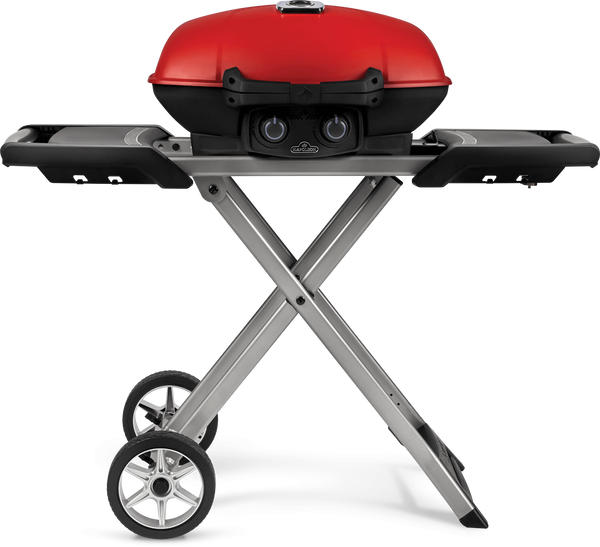 Napoleon TravelQ 285X (Red) Portable Propane Gas Grill with Scissor Cart and Griddle - TQ285X-RD-1-A Napoleon