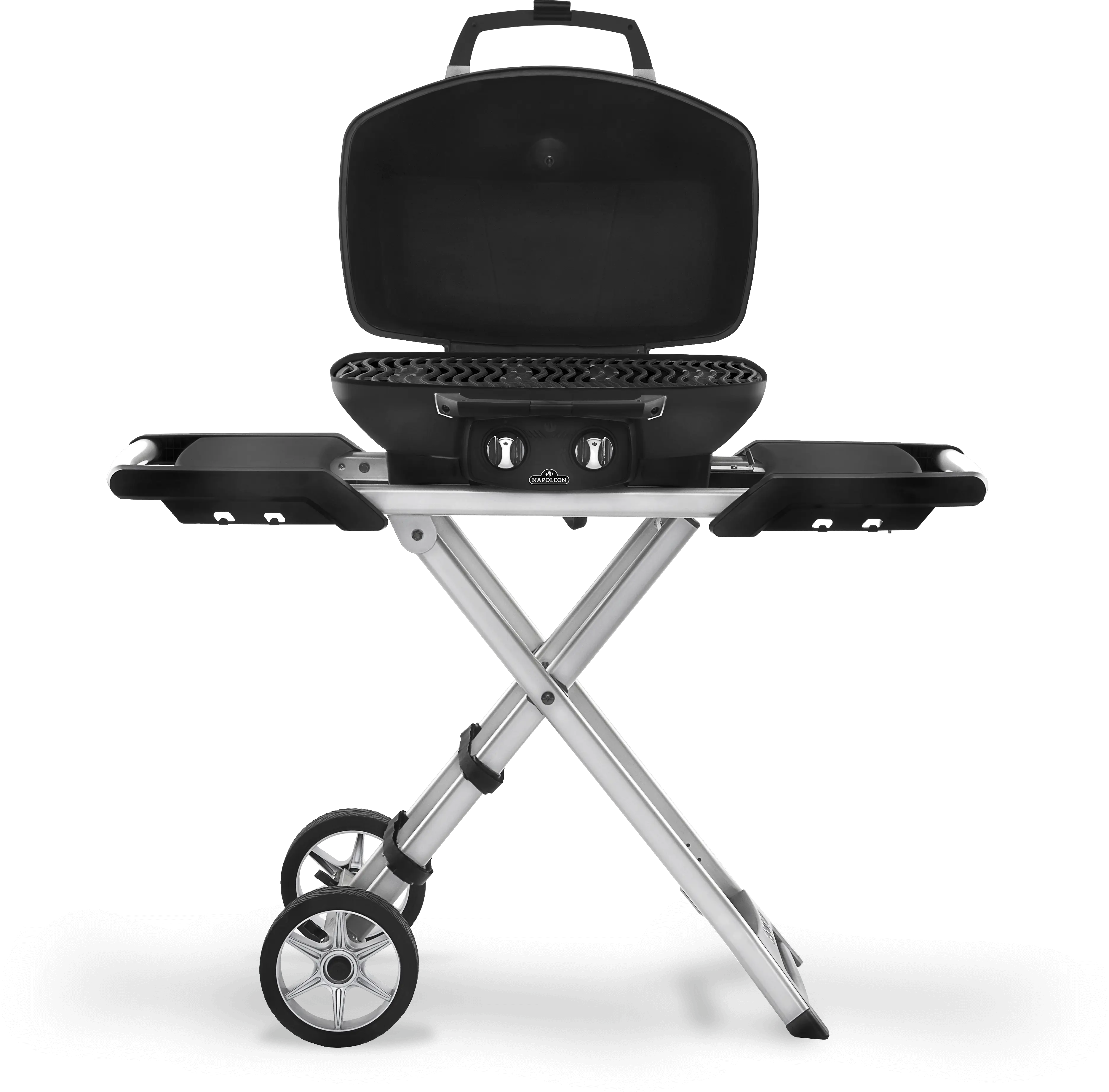 Napoleon TravelQ PRO 285X Portable Propane Gas Grill (Black) with Scissor Cart - PRO285X-BK Napoleon