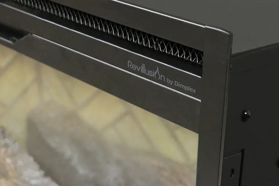 New Dimplex Revillusion 30 inch Built-In Electric Firebox w/ Glass and Plug Kit | Herringbone Brick Dimplex