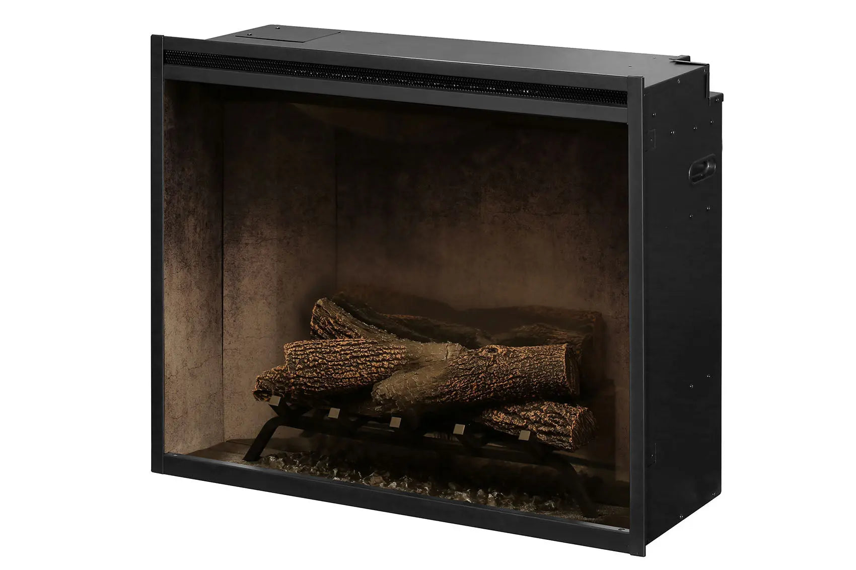 New Dimplex Revillusion 30 inch Built-In Electric Firebox w/ Glass and Plug Kit | Weathered Concrete Dimplex
