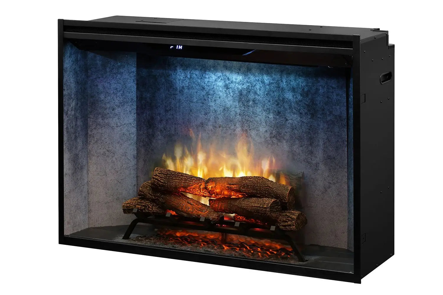 New Dimplex Revillusion 42 inch Built-In Electric Firebox w/ Glass and Plug Kit | Weathered Concrete Dimplex