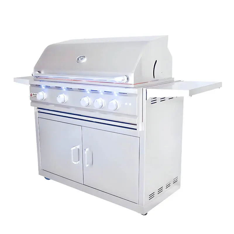 RCS Cutlass Pro 38 Inch 4 Burner Freestanding Gas Grill With Flame Tamers Renaissance Cooking Systems
