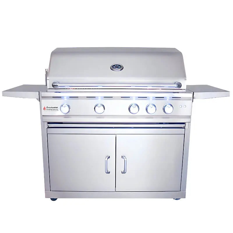 RCS Cutlass Pro 38 Inch 4 Burner Freestanding Gas Grill with Ceramic Briquettes Renaissance Cooking Systems