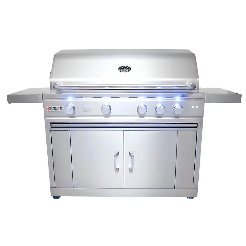 RCS Cutlass Pro 42 Inch 4 Burner Freestanding Gas Grill with Flame Tamers Renaissance Cooking Systems
