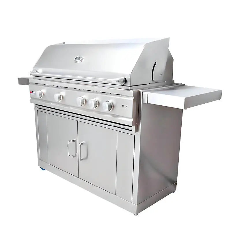 RCS Cutlass Pro 42 Inch 4 Burner Freestanding Gas Grill with Flame Tamers Renaissance Cooking Systems