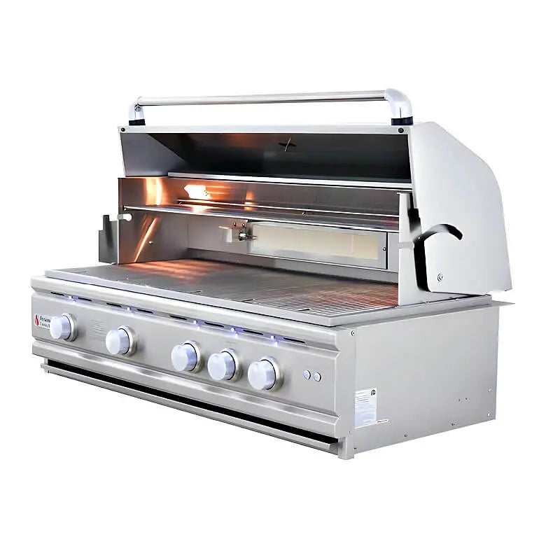 RCS Cutlass Pro 42 Inch 4 Burner Freestanding Gas Grill with Flame Tamers Renaissance Cooking Systems