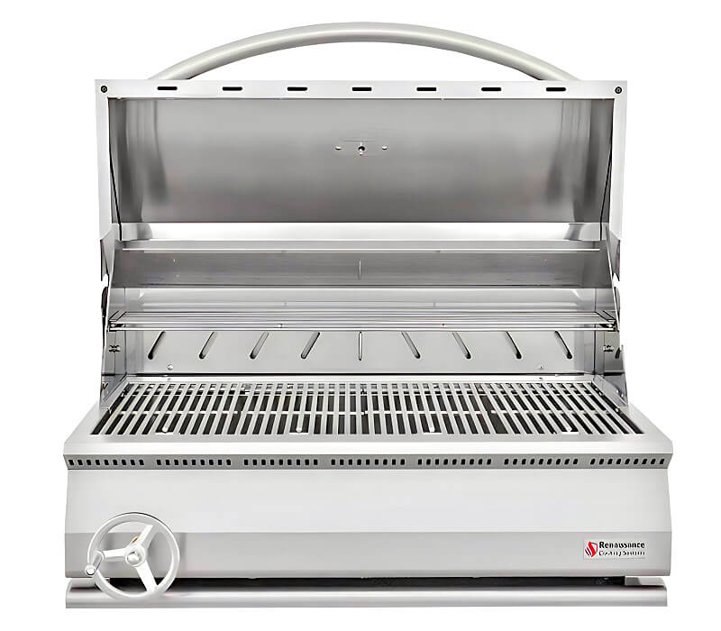 RCS Premier 32 Inch Stainless Steel Built-In Charcoal Grill - RJCC32A