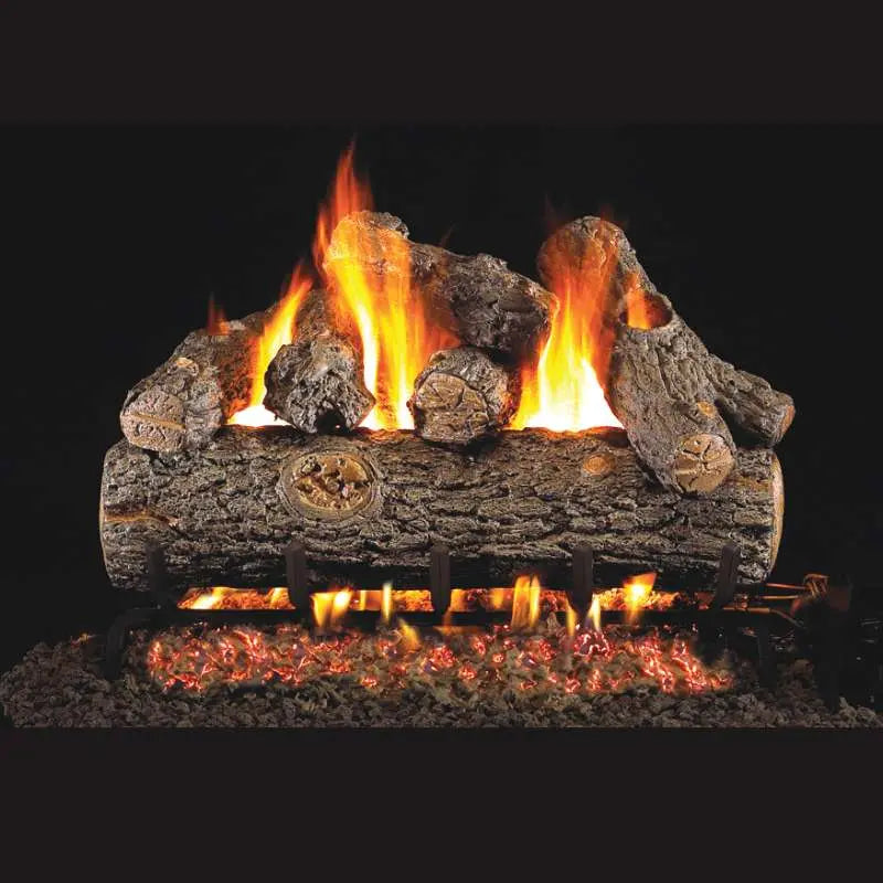 RH Peterson Real Fyre Golden Oak Designer Plus Vented Gas Log Set Real Fyre