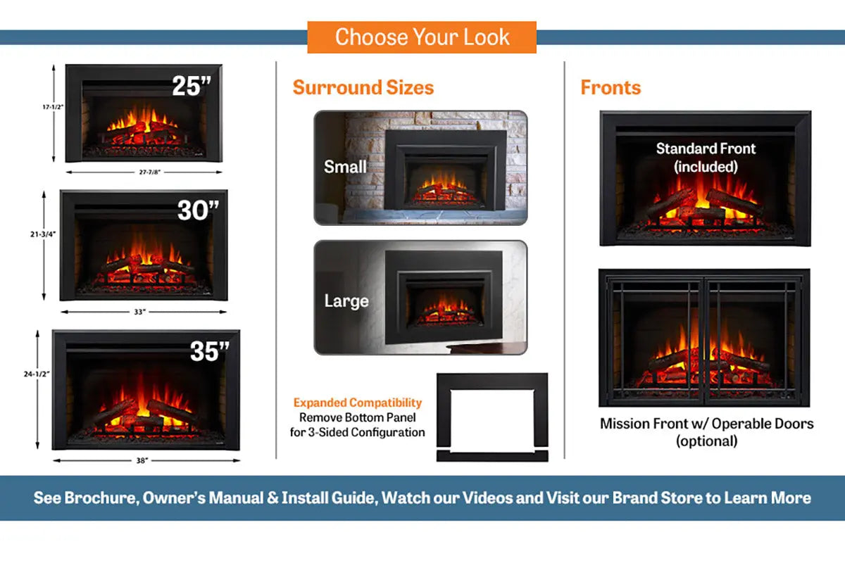 SimpliFire 30" Electric Fireplace Insert SimpliFire