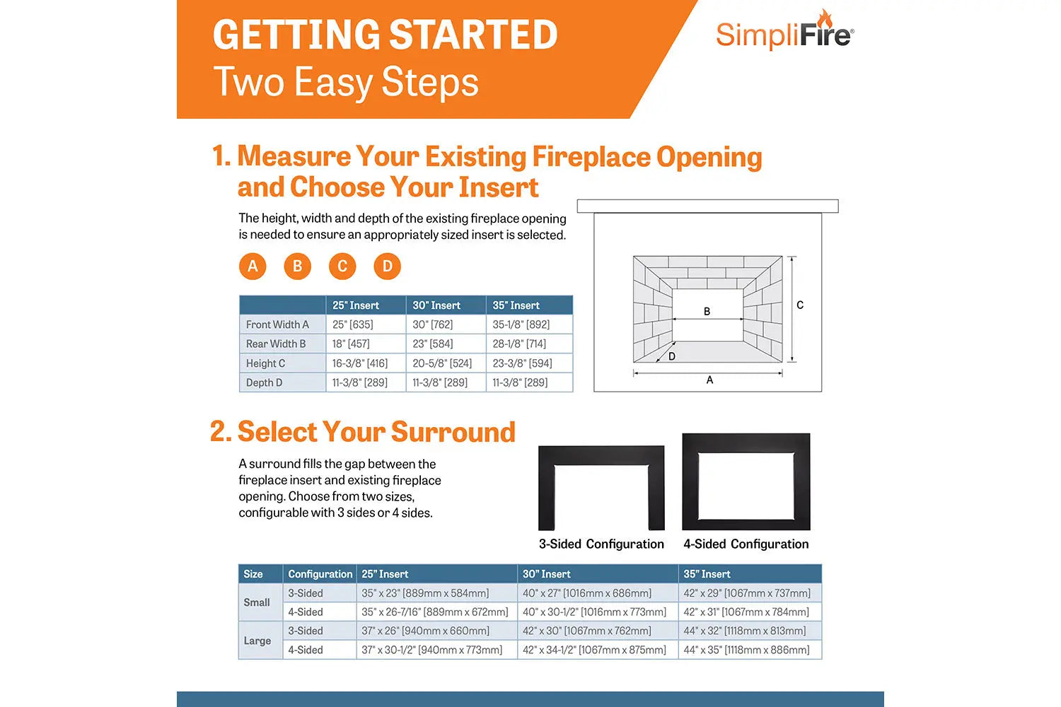 SimpliFire 30" Electric Fireplace Insert SimpliFire