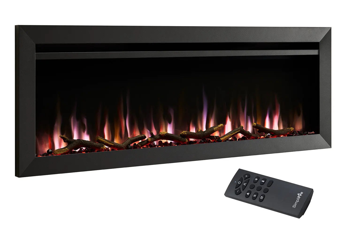 SimpliFire Allusion Slim 50'' Wall Mount / Recessed Electric Fireplace SimpliFire