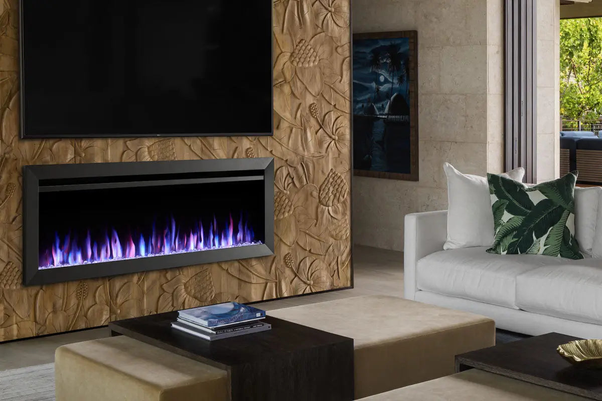 SimpliFire Allusion Slim 50'' Wall Mount / Recessed Electric Fireplace SimpliFire