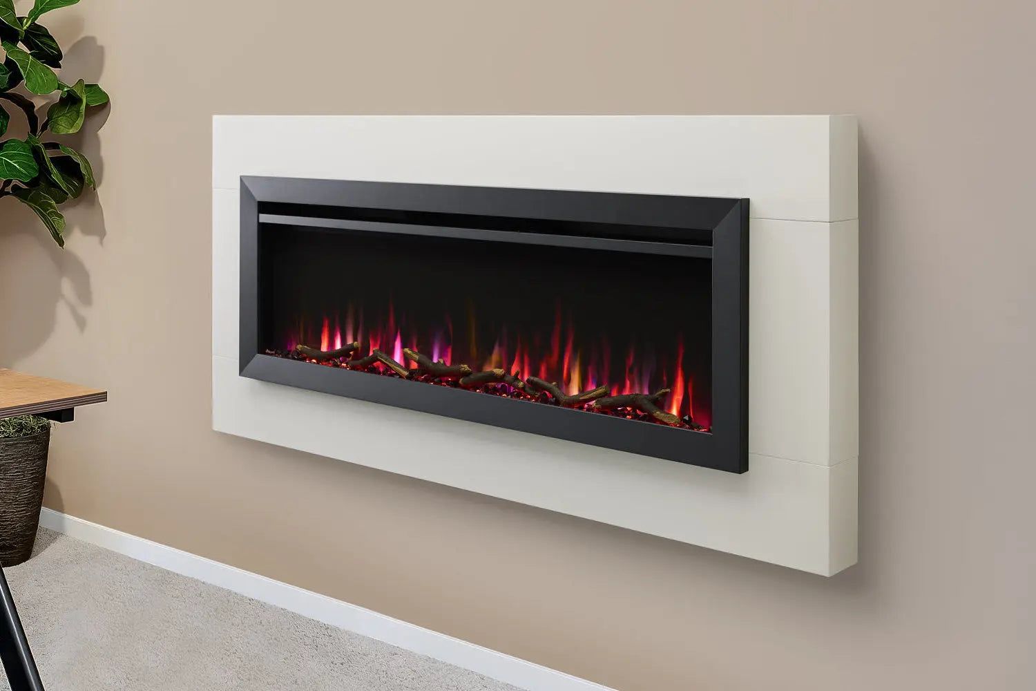 SimpliFire Allusion Slim 50'' Wall Mount / Recessed Electric Fireplace SimpliFire