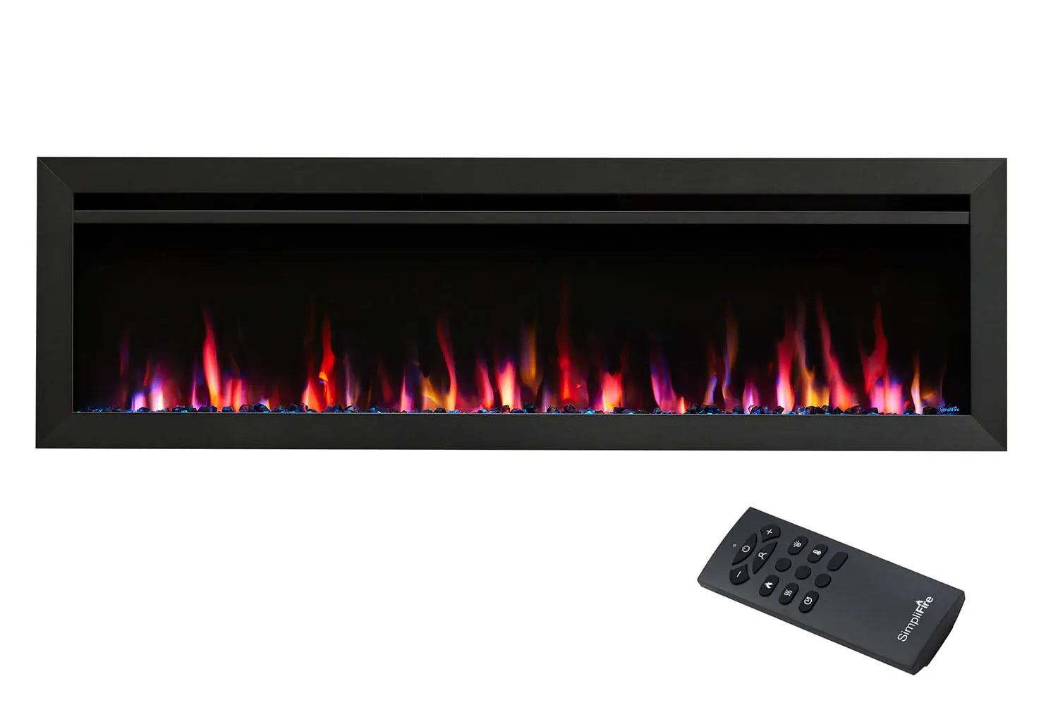 SimpliFire Allusion Slim 60'' Wall Mount / Recessed Electric Fireplace SimpliFire
