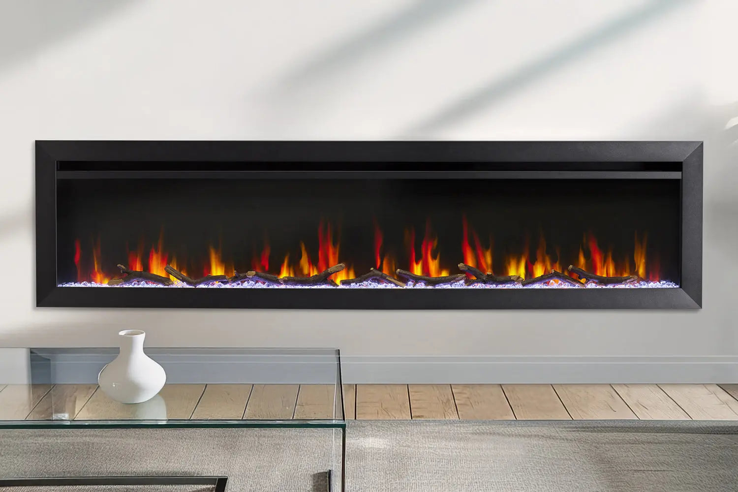 SimpliFire Allusion Slim 72'' Wall Mount / Recessed Electric Fireplace SimpliFire
