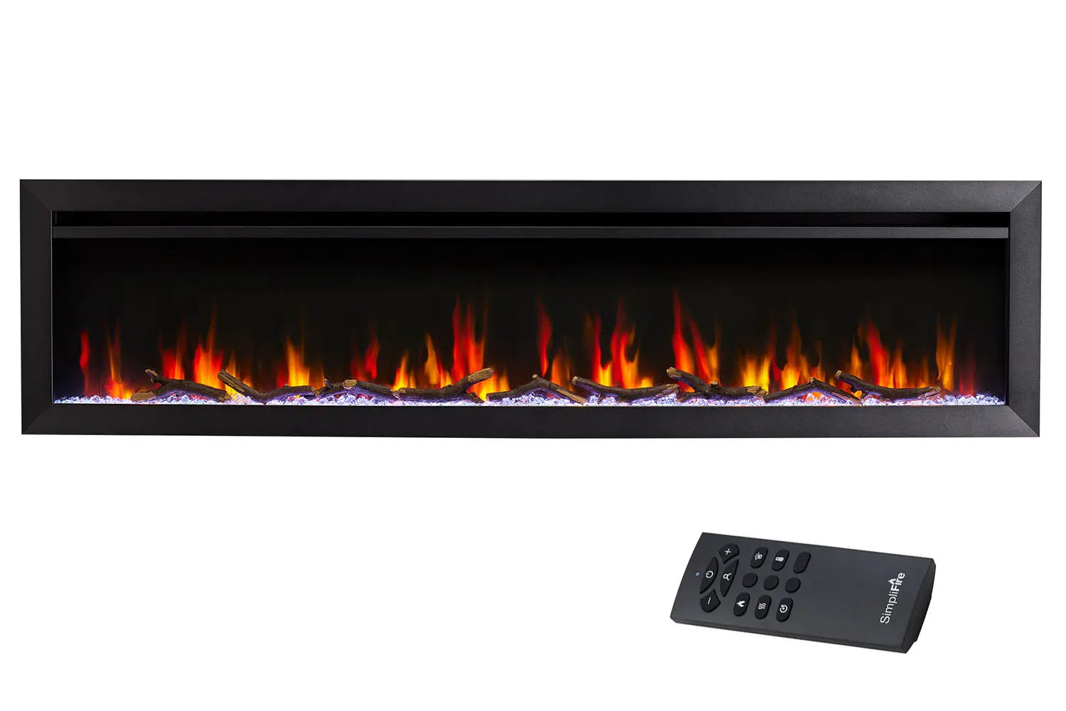 SimpliFire Allusion Slim 72'' Wall Mount / Recessed Electric Fireplace SimpliFire
