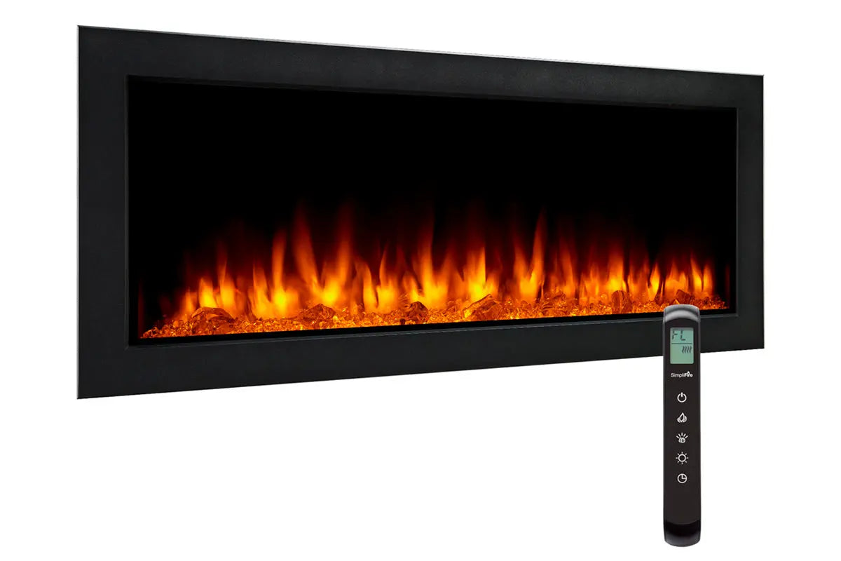 SimpliFire Forum 43'' Outdoor Recessed Built-in Electric Fireplace SimpliFire
