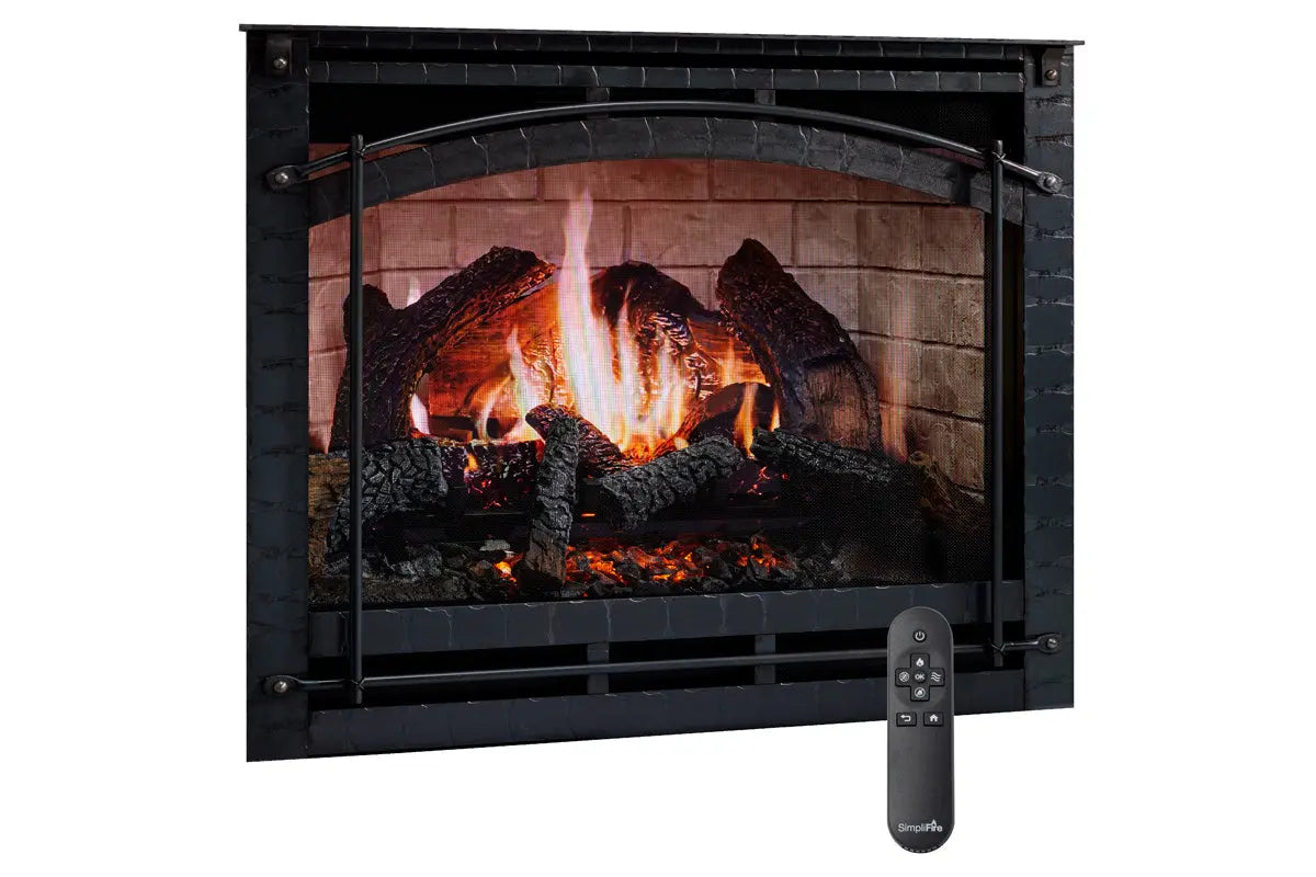 SimpliFire Inception 36'' Traditional Smart Electric Fireplace | Chateau Forge Front SimpliFire