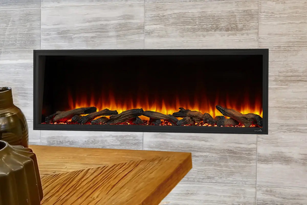 SimpliFire Scion 55'' Built-In Linear Electric Fireplace SimpliFire
