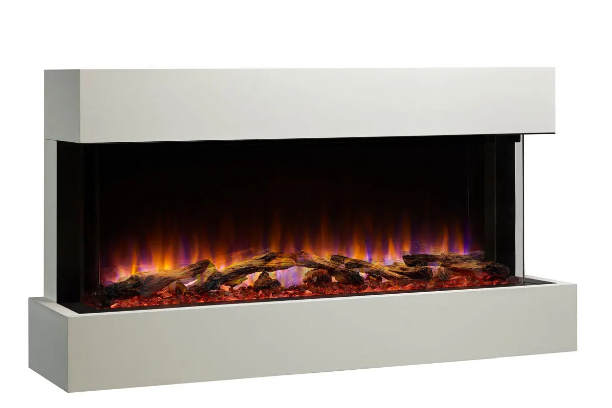 SimpliFire Scion Trinity 50" Electric Fireplace Wall Mount Mantel Package SimpliFire
