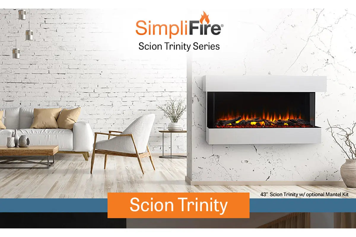 SimpliFire Scion Trinity 55" Multi-Side View Built In Electric Fireplace SimpliFire