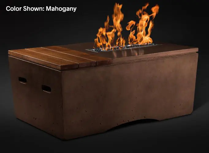 Slick Rock Concrete - Oasis Series 48-Inch Rectangle Fire Table KOF48 Slick Rock Concrete