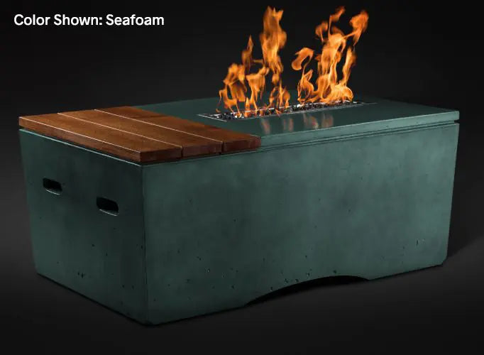 Slick Rock Concrete - Oasis Series 48-Inch Rectangle Fire Table KOF48 Slick Rock Concrete