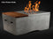 Slick Rock Concrete - Oasis Series 48-Inch Rectangle Fire Table KOF48 Slick Rock Concrete