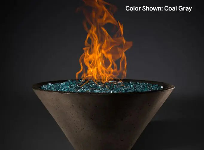 Slick Rock Concrete - RidgeLine Series Conical Fire Bowl - Match Lit Slick Rock Concrete