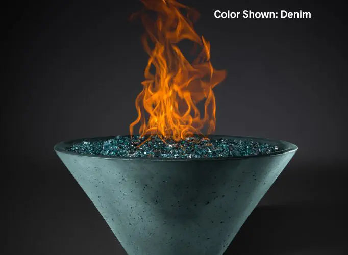 Slick Rock Concrete - RidgeLine Series Conical Fire Bowl - Match Lit Slick Rock Concrete